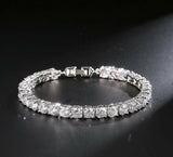 20Ct Round Cut Sparkle Diamond Gatsby Tennis Bracelet 14K White Gold Finish