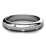 0.5ct Round Cut Diamond Eternity Anniversary Wedding Ring 14k White Gold Finish