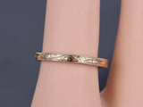 Plain Gold Anniversary Bridal Ring Stackable Band Women 14k Yellow Gold Finish