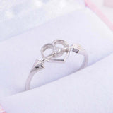 0.15ct Round Cut Diamond Engagement Ring Heart Arrow Promise 14k White Gold Over