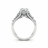 1.2ct Round Cut Diamond Engagement Ring 14k White Gold Finish Antique Vintage