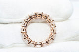 1.6ct Cushion Simulated Diamond Full Eternity Wedding Band 14k Rose Gold Plated