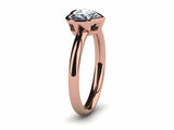 1ct Heart Cut Diamond Heart Love Solitaire Engagement Ring 14k Rose Gold Finish