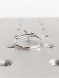 1ct Heart Simulated Diamond Solitaire with Accents Ring 14k White Gold Plated