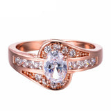 4ct Oval Cut VVS1 Diamond Engagement Ring 14k Rose Gold Finish Classic Solitaire