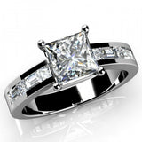 1ct Princess Cut Diamond Stylish Solitaire Engagement Ring 14k White Gold Finish