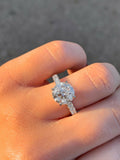 1ct Round Diamond 4 Prong Classic Solitaire Engagement Ring 14k White Gold Over