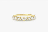 Anniversary Wedding Ring Band 0.55ct Round Cut Diamond 14k Yellow Gold Finish