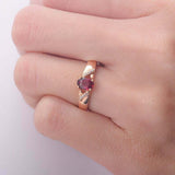 1ct Oval Cut Pink Ruby Solitaire Promise Women Engagement Ring 14k RoseGold Over