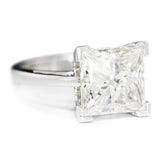 2ct Princess Cut Diamond Proposal Solitaire Engagement Ring 14k White Gold Over