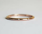 0.2ct Round Diamond Engagement Ring 14k Rose Gold Finish Minimalist Thin Promise