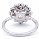 2.35ct Round Cut VVS1D Diamond Engagement Ring Floral Halo 14k White Gold Finish