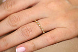 Antique Style Eternity Wedding Band 0.8ct Round Cut Diamond 14k Yellow Gold Over