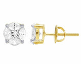 1ct Marquise Cut VVS1D Diamond Flower Stud Earrings Women 14k Yellow Gold Finish