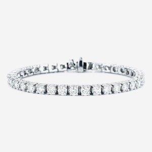 7ct Round Cut Moissanite Stylish PartyWear Tennis Bracelet 14k White Gold Plated