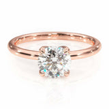 1ct Round Diamond Engagement Ring Classic 6 Prong Solitaire 14k Rose Gold Finish