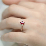 1ct Oval Cut Pink Ruby Engagement Ring Pear Accent Trilogy 14k Rose Gold Finish