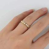 1.2ct Round Cut Diamond Single Prong Row Petite Wedding Band 14k YellowGold Over