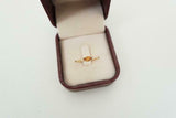 0.2ct Marquise Cut Yellow Citrine Trilogy Minimalist Ring 14k Yellow Gold Finish