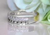 2Ct Round Cut Diamond Unique Ball Design Wedding Band 14K White Gold Finish