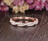 1ct Round Cut Moissanite Full Eternity Infinity Wedding Band 14k RoseGold Plated