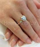 1ct Heart Cut Simulated Diamond Minimalist Trilogy Ring 14k Yellow Gold Plated