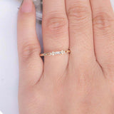 1.1ct Baguette Cut Diamond Engagement Ring Petite Minimalist 14k YellowGold Over