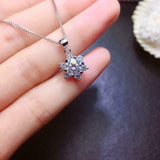 2ct Round Cut Diamond Cocktail Snowflake Pendant 14k White Gold Finish NO CHAIN