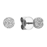 4ct Round Cut Diamond Halo Dual Use Women Stud Earrings 14k White Gold Finish