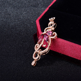 2ct Marquise Cut Pink Ruby Peacock Design Pendant 14k Rose Gold Finish NO CHAIN