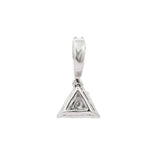 1ct Diamond Pendant Baguette Cut Triangular 14k White Gold Finish NO CHAIN