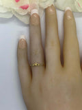 Celtic Petite Dainty Claddagh Ring Band 14k Yellow Gold Finish