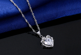 1.2ct Heart Cut VVS1D Diamond Pendant Heart Shape 14k White Gold Finish NO CHAIN