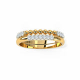 1.2ct Round Cut Diamond Half Eternity Couple Wedding Band 14k Yellow Gold Finish