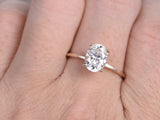 1ct Oval Cut Diamond Classic Solitaire Engagement Ring 14k Yellow Gold Finish