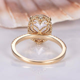 1.7ct Oval Peach Morganite Solitaire Promise Wedding Ring 14k Yellow Gold Finish