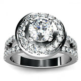 2.5ct Round Cut Diamond Halo Split Band Engagement Ring 18k White Gold Finish