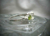 2.5ct Round Diamond Trilogy Engagement Ring 14k White Gold Over Peridot Accents