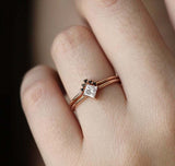 1.5ct Princess Cut Diamond Engagement Ring 14k Rose Gold Finish Bridal Set Band