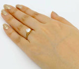 Split Shank Engagement Ring 0.5ct Heart Cut VVS1D Diamond 14k Yellow Gold Finish