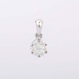 1ct Diamond Pendant Round Cut Brilliant Cluster 14k White Gold Finish NO CHAIN