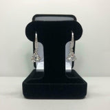 2.2Ct Trillion Cut VVS1 Diamond Leverback Dangle Earrings 14K White Gold Finish