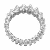 6Ct Graduated Marquise Cut Diamond Eternity Wedding Band 14K White Gold Finish