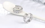 2ct Round Cut Diamond Small Circle for Women Hoop Earrings 14k White Gold Finish