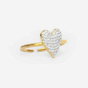 1.2ct Engagement Ring Round Cut Diamond Cluster Heart Shape 14k Yellow Gold Over