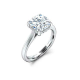 Hidden Halo Solitaire Engagement Ring 2ct Cushion Cut Diamond 14k WhiteGold Over