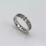 0.15ct Round Cut Diamond Wedding Band Celtic Irish Trinity 14k White Gold Finish