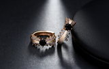 2ct Round Cut Black Diamond Classical Women Huggies Earrings 14k RoseGold Finish