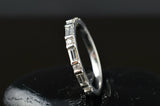 2Ct Round Baguette Diamond Half Eternity Trendy Wedding Band 14K White Gold Over