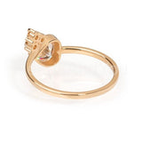 1ct Heart Simulated Diamond Bezel Petite Engagement Ring 14k Yellow Gold Plated